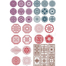 Oriental Motif Clipart Bundle