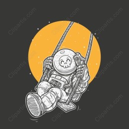 Whimsical Astronaut Swinging