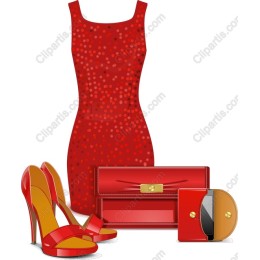 Chic Red Dress Ensemble