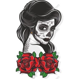 Sugar Skull Woman with Roses work