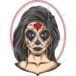 Elegant Sugar Skull Portrait