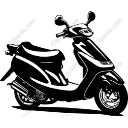 Stylish Scooter in Black and White