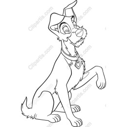 Playful Dog Line Art