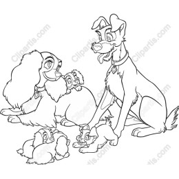 Charming Dog Family