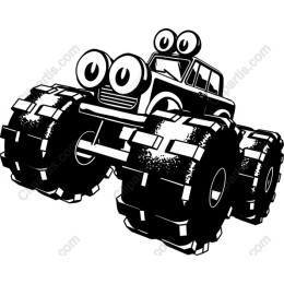 Charming Cartoon Monster Truck