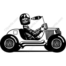 Retro Race Car Driver