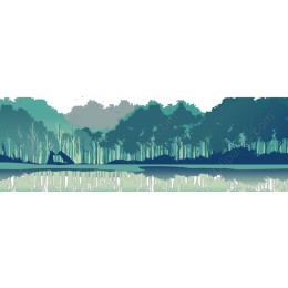 Tranquil Lakeside Forest