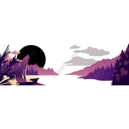 Twilight Wolf Landscape