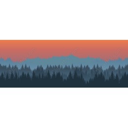 Serene Sunset Forest