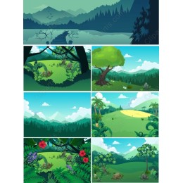 Nature Set - Lush Landscapes Collection