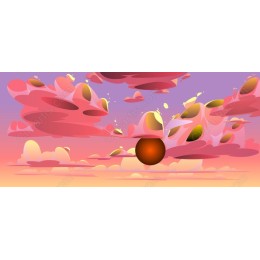 Vibrant Abstract Sunset Cloud