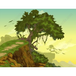 Majestic Tree on Cliff