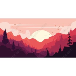 Sunset Mountain Landscape