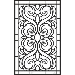 Intricate Floral Decorative Panel