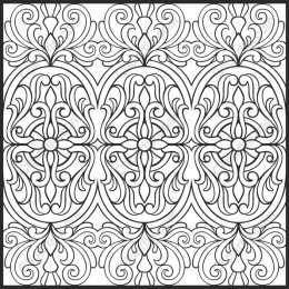 Elegant Black and White Ornamental Pattern