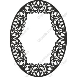 Elegant Oval Floral Frame