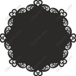Elegant Decorative Frame with Hearts