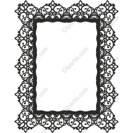 Vintage Ornamental Lace Frame