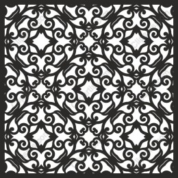 Elegant Floral Pattern in Black-and-White