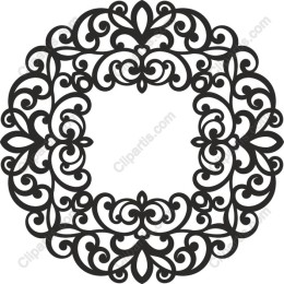 Elegant Ornate Circular Frame