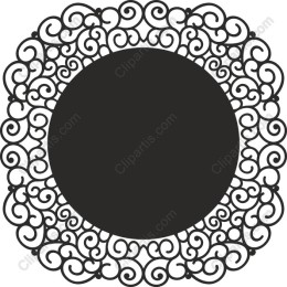 Elegant Ornate Circular Frame