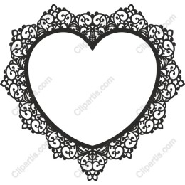 Elegant Heart-Shaped Lace Frame