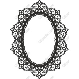 Elegant Black Lace Frame