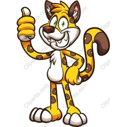 Cheerful Cartoon Leopard