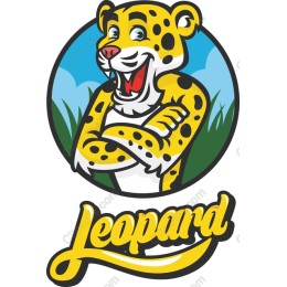 Cheerful Leopard Cartoon