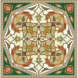 Elegant Octagonal Floral