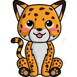 Cute Cartoon Leopard