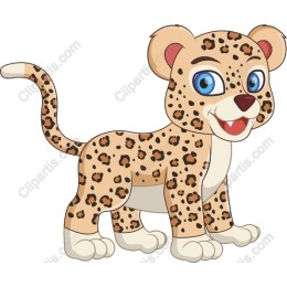 Adorable Cartoon Leopard