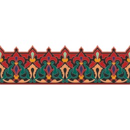 Vibrant Tribal Floral Border