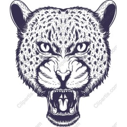 Fierce Leopard Head
