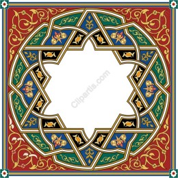 Ornate Star-Shaped Decorative Frame