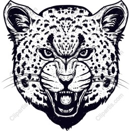 Fierce Leopard Head