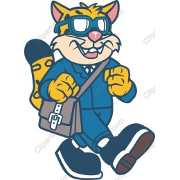 Stylish Cartoon Cat