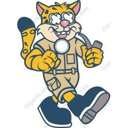 Cheerful Cartoon Lynx