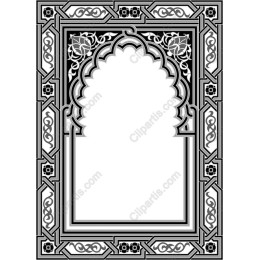 Elegant Black and White Ornate Frame