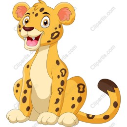 Cheerful Cartoon Leopard
