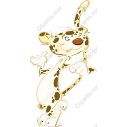 Playful Leopard Character