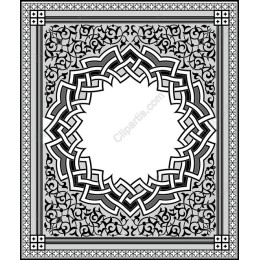 Elegant Black and White Ornamental Frame