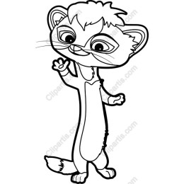 Playful Cartoon Ferret