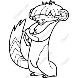 Playful Cartoon Badger