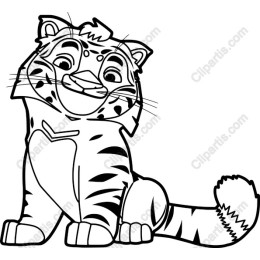 Playful Cartoon Tiger