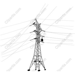 High-Voltage Power Line Tower