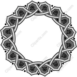 Elegant Black and Silver Circular Motif