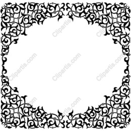 Elegant Ornate Black Frame