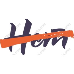 Bold Horn with Brush Stroke