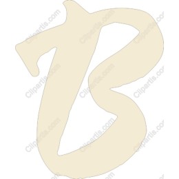 Hand-Drawn Letter B in Warm Beige